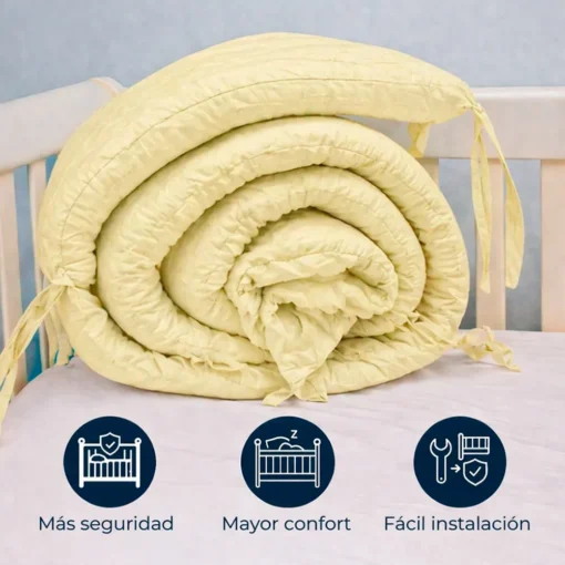 Bumper para Cuna Amarillo Suave 100% Algod n Casa LiLe
