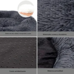 Cama para mascotas tipo dona gris alel Casa LiLe