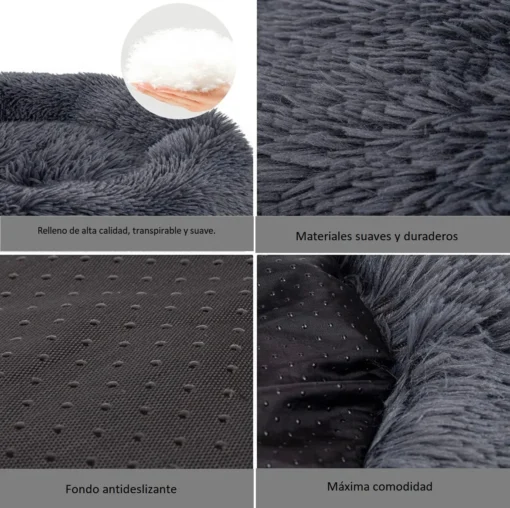Cama para mascotas tipo dona gris alel Casa LiLe