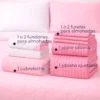 Combo Fresh Infantil Rosado/Blanco Juego de S banas Rosado Embosadas + Cubrelecho Infantil Rosado/Blanco Casa LiLe