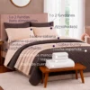 Combo Soltero 2000 Beige Caf Colcha Espa ola