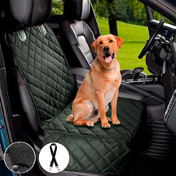 Protector de silla de carro delantero impermeable premium verde militar