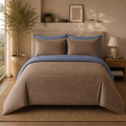 Duvet + Fundas Jacquard Collection Espiga Café