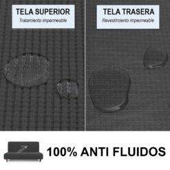 Alternative view of Protector para Sofá Cama Gris Impermeable