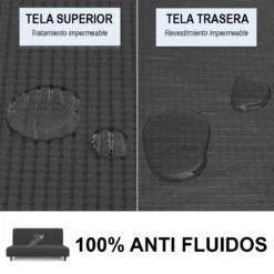 Protector para Sof Cama Gris Impermeable Casa LiLe