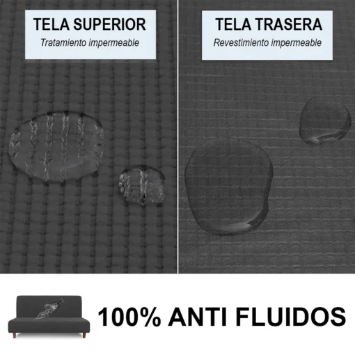 Protector para Sof Cama Gris Impermeable Casa LiLe