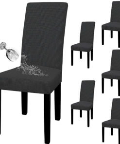 Protector para silla gris de comedor impermeable