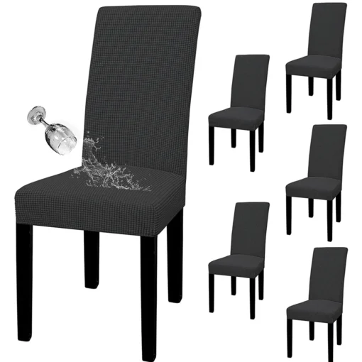 Protector para silla gris de comedor impermeable Casa LiLe