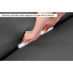 Alternative view of Protector de sofá gris premium cuatro (4) puestos ajustable