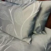 Juego de Duvet Jacquard Gris Hojas Casa LiLe