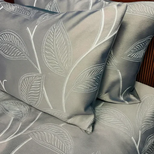 Juego de Duvet Jacquard Gris Hojas Casa LiLe