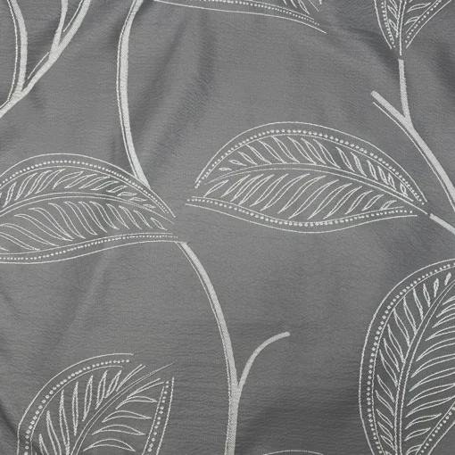 Juego de Duvet Jacquard Gris Hojas Casa LiLe