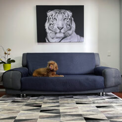 Protector de Sofá Azul Noche Doble Faz