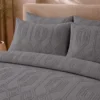 Juego de Duvet Jacquard Dise o Geom trico Gris Piedra Casa LiLe