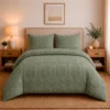 Juego de Duvet Jacquard Dise o Geom trico Verde Oliva Casa LiLe