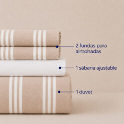 Alternative view of Juego de Duvet Catiónico Collection Camel