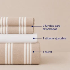 Juego de Duvet Cati nico Collection Camel Casa LiLe