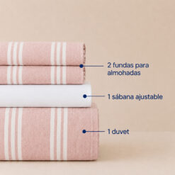 Alternative view of Juego de Duvet Catiónico Collection Palo Rosa