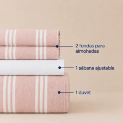 Juego de Duvet Cati nico Collection Palo Rosa Casa LiLe