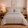 Juego de Duvet Jacquard Dise o Geom trico Taup Casa LiLe