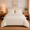 Juego de Duvet Jacquard Dise o Geom trico Marfil Casa LiLe