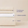 Juego de Duvet Jacquard Dise o Geom trico Marfil Casa LiLe