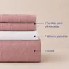 Juego de Duvet Jacquard Dise o Geom trico Rosado P lido Casa LiLe