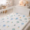 Juego de S banas de Cuna Estampadas 144 Hilos Polialgod n Dise o Globos Casa LiLe