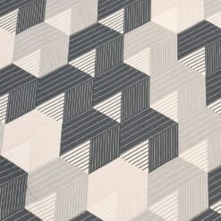 Juego de Sábanas Diseño Geométrico Gris 144 Hilos - Imagen 5