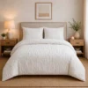 Juego de Duvet Jacquard L neas Blancas Casa LiLe