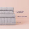 Juego de Duvet Jacquard L neas Gris Claro Casa LiLe