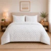 Juego de Duvet Jacquard Rombos Blancos Casa LiLe
