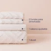 Juego de Duvet Jacquard Rombos Blancos Casa LiLe