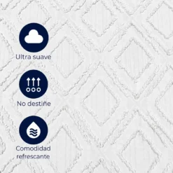Juego de Duvet Jacquard Rombos Blancos Casa LiLe