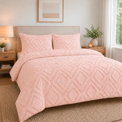 Juego de Duvet Jacquard Rombos Curuba Casa LiLe