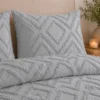 Juego de Duvet Jacquard Rombos Gris Claro Casa LiLe