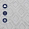 Juego de Duvet Jacquard Rombos Gris Claro Casa LiLe