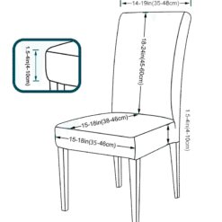 Alternative view of Protector beige para silla de comedor premium