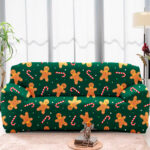 Protector de sofá premium verde navidad