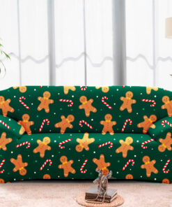 Protector de sofá premium verde navidad
