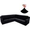 Funda ajustable para rinconera negro Casa LiLe