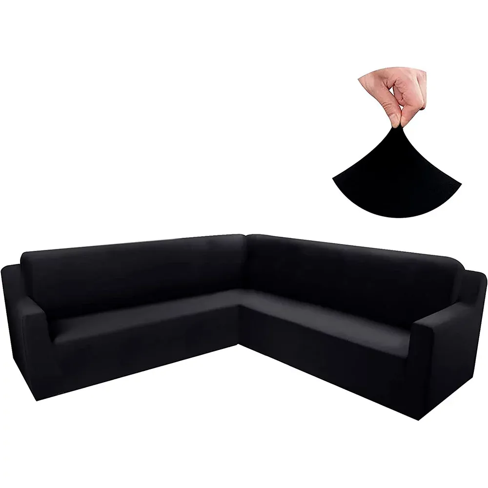 Funda ajustable para rinconera negro Casa LiLe