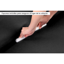 Alternative view of Protector de sofá negro premuim cuatro (4) puestos ajustable