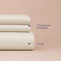 Duvet + Fundas Jacquard Collection Ondas Champagne - Imagen 4