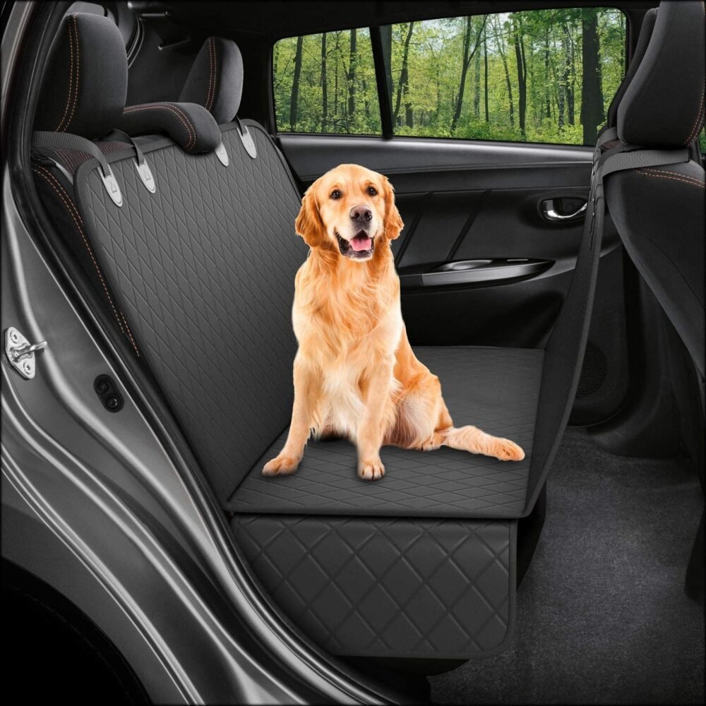 JESPET Funda de asiento de coche para mascotas, protector de asiento de  automóvil de viaje para perros, camiones, SUV, color negro
