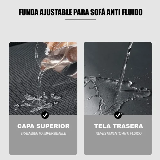 Protector de sof en L impermeable gris Casa LiLe