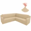 Funda ajustable para rinconera beige Casa LiLe