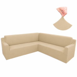 Funda ajustable para rinconera beige
