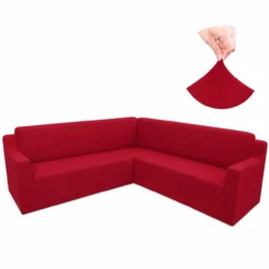Funda ajustable para rinconera rojo Casa LiLe