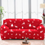 Protector de sofá premium rojo navidad